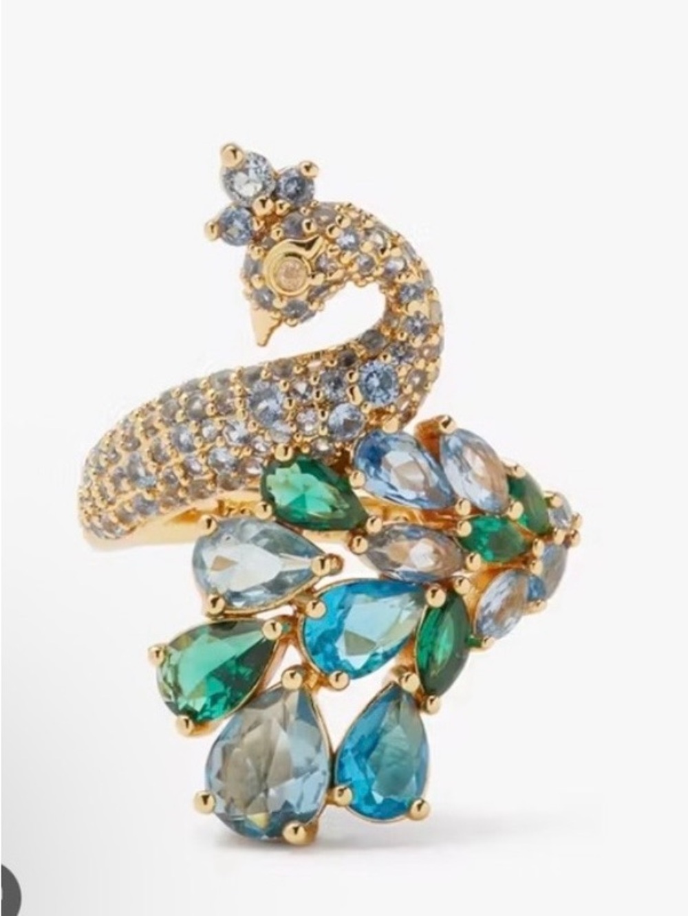 Kate Spade Perfect Plume peacock 🦚 ring
